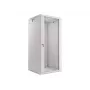 Lanberg sieninis montavimo stovo spintos korpusas 19'' 27U 600x600 mm pilkas (stiklinės durys)