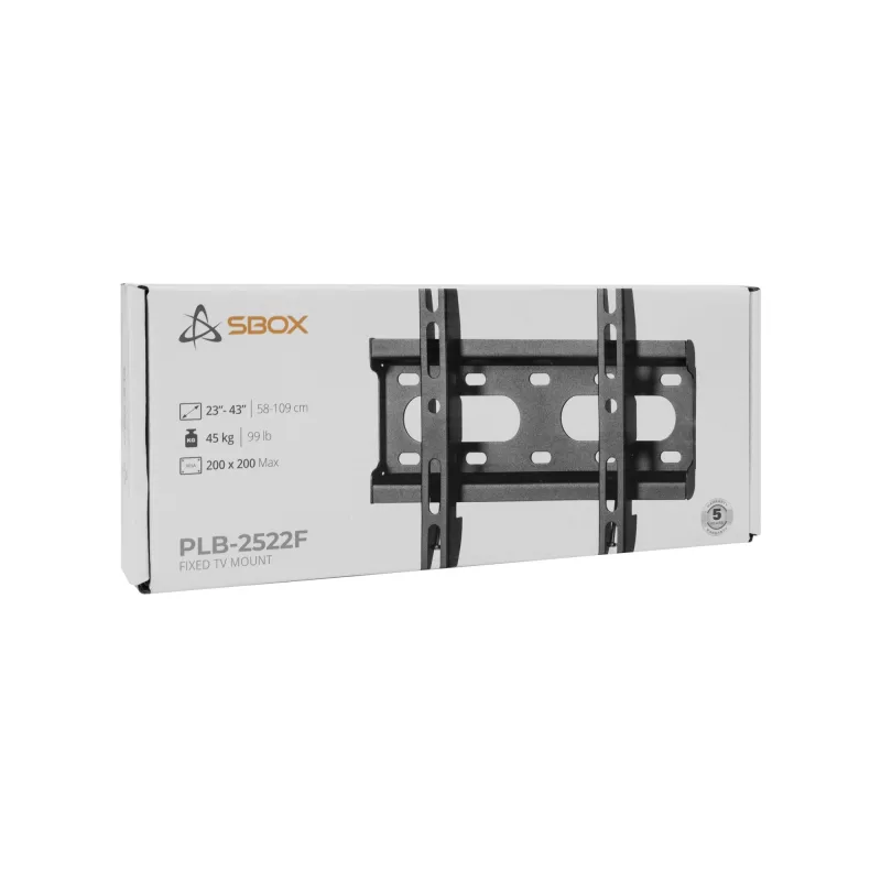 Tvirtinimo laikiklis SBOX PLB-2522F-2 apkrovoms 23–43/45 kg, plokštė 200×200 mm