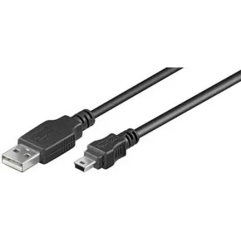 Goobay USB 2.0 Hi-Speed laidas 1 m, juodas - USB 2.0 kištukas (A tipas) > USB 2.0 Mini kištukas (B tipas, 5 kontaktų) (45740)