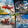 Konstruktorius LEGO City Gaisrinė su sukamu kopėčių automobiliu 60414 — 843 detalės, 5 minifigūrėlės, 220×320×140 mm