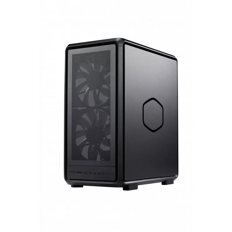 PC korpusas Cooler Master MasterFrame 500 Mesh – juodas su permatomu šonu, ATX/EATX, 2x200 mm priekyje, 1x120 mm gale