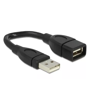 USB laidas DeLOCK 15 cm USB 2.0 USB A juodas