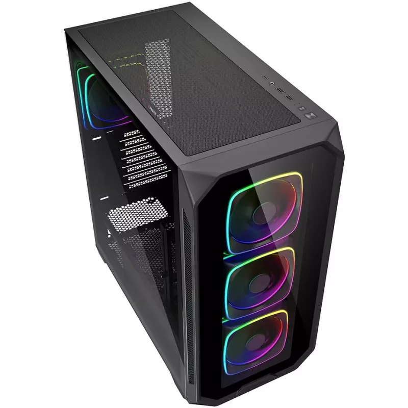 Kompiuterio korpusas Sharkoon AK5G RGB Midi Tower juodas