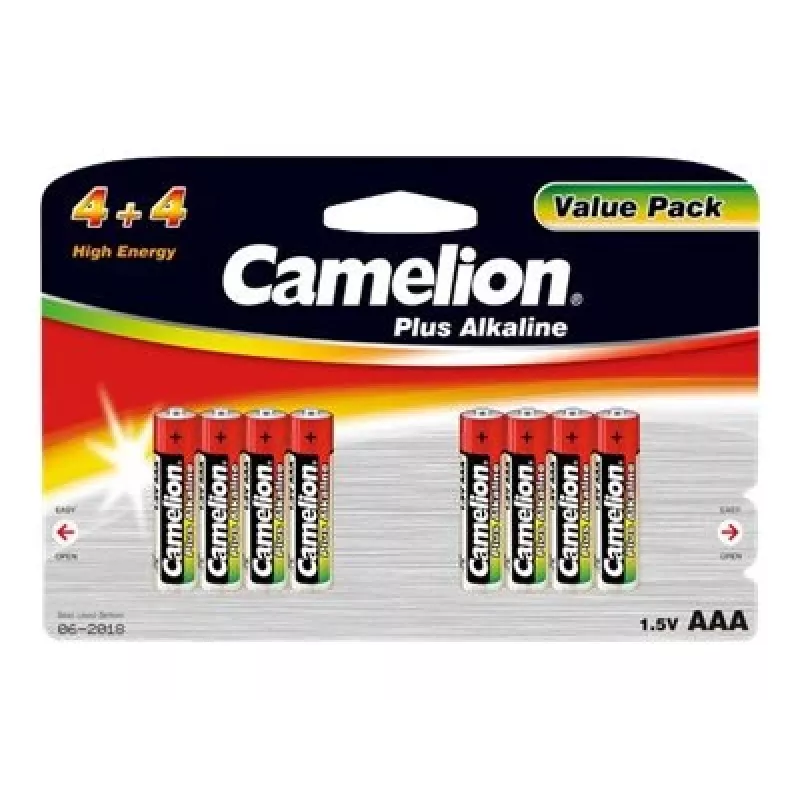 Šarminės AAA (LR03) baterijos CAMELION 11044803 – 8 vnt., vienkartinės