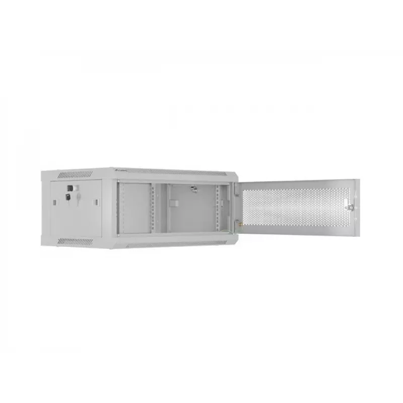 Spintos stovas LANBERG WF01-6404-23S 19 colių 4U pilkas su perforuotomis durelėmis