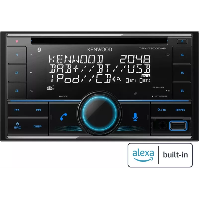 Automobilinis radijo imtuvas Kenwood DPX-7300DAB su DAB+ ir Bluetooth