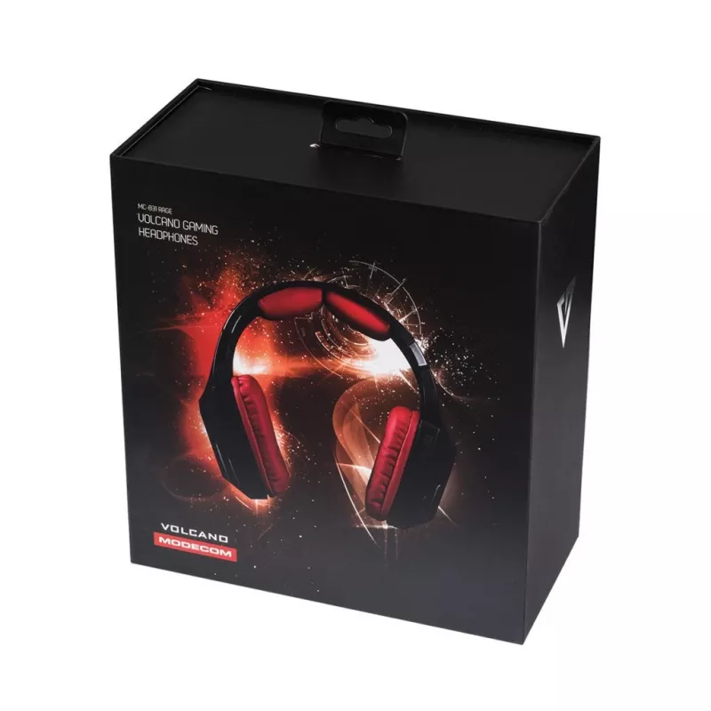 MODECOM Volcano MC-831 Rage Red ausinės žaidėjams