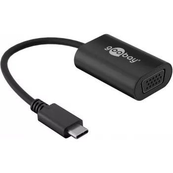 Wentronic goobay adapteris USB-C (kištukas) į VGA (kištukas) – 20 cm, 1080p palaikymas, juodas (38531)