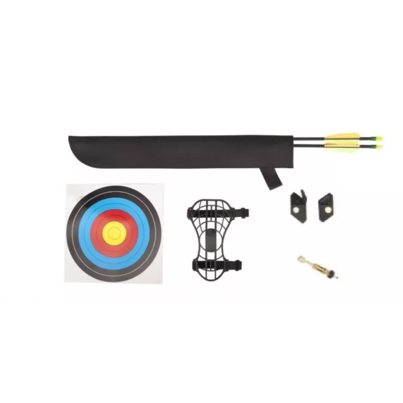 Lankas compound POE LANG EK Chameleon Black, aliuminis, 930 mm, 10–15 lb, 22 colių virvė, su 2 strėlėmis ir priedais