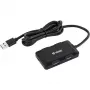 Yenkee YHB 4341BK 4 prievadų USB 3.0 šakotuvas su micro USB maitinimo įėjimu