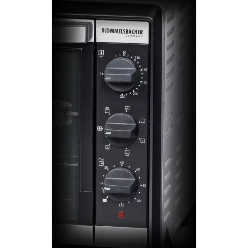 Orkaitė-grilis Rommelsbacher BG 1805/E nerūdijantis plienas – 42 L, 80–230 °C, 7 režimai, rotiseris