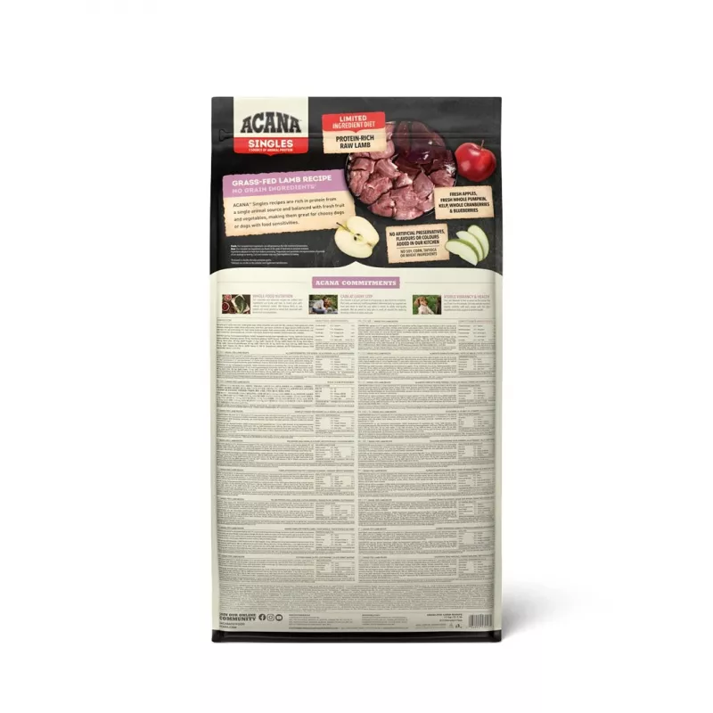 ACANA Singles Grass-Fed Lamb - sausas šunų maistas - 17 kg