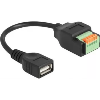 DeLOCK USB 2.0 laidas su USB A lizdu į terminalų bloką 15 cm