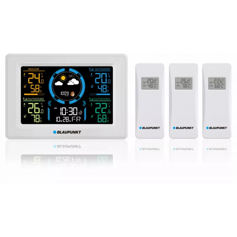 Oro stotelė BLAUPUNKT WS40WH belaidė vidaus/lauko temperatūros ir drėgmės stebėjimo sistema