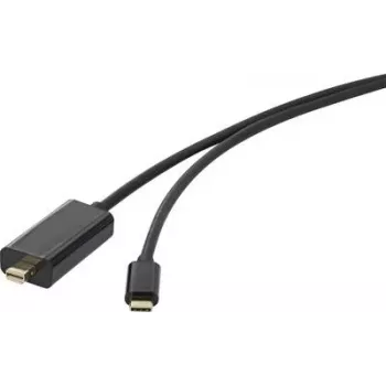 Renkforce USB / Mini-DisplayPort jungiamasis kabelis [1x USB-C™ kištukas - 1x Mini-DisplayPort kištukas] 5 m Juodas (RF-3421684)