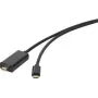 Renkforce USB / Mini-DisplayPort jungiamasis kabelis [1x USB-C™ kištukas - 1x Mini-DisplayPort kištukas] 5 m Juodas (RF-3421684)