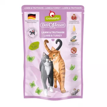 GRANATAPET DeliCATessen ėriena ir kalakutas - šlapias kačių ėdalas - 85g