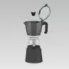 Moka puodas Maestro MR-1666-3-BLACK, rankinis 3 puodelių aliumininis kavos virimo aparatas, 150 ml, juodas