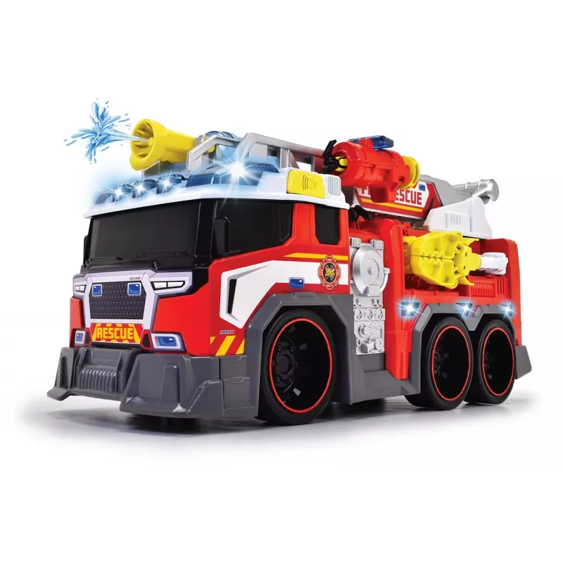 Gaisrinis automobilis žaislas Dickie modelis 203307000 – baterijomis maitinamas, nuo 3 metų, spalvos: juoda/mėlyna/raudona/balta/geltona