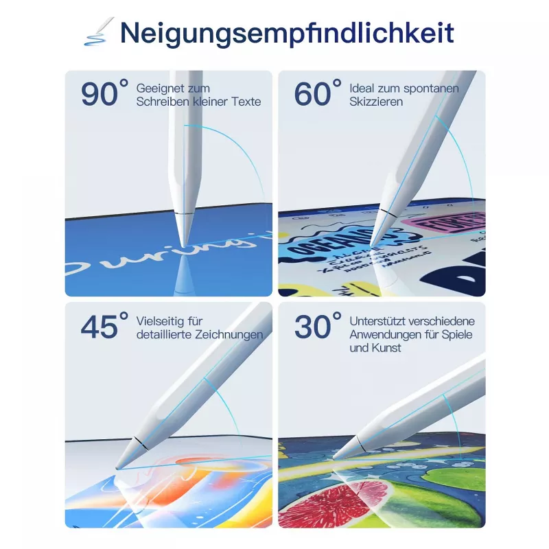 Stylus rašiklis Inateck PCL005_WHITE – skirtas iPad Pro, iPad Mini, iPad 6–10