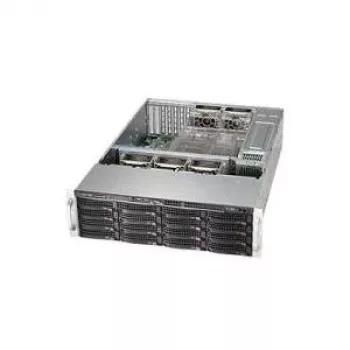 Super Micro Supermicro SC836 BE16-R920B – stelažinis korpusas – 3U – išplėstinis ATX – SAS – karštai keičiami diskai – 920 W – juoda – USB/Serial (CSE-836BA-R920B)