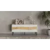 Cama INSERTO 3D TV spintelė 143.5x40x61.5 kašmyro + LED