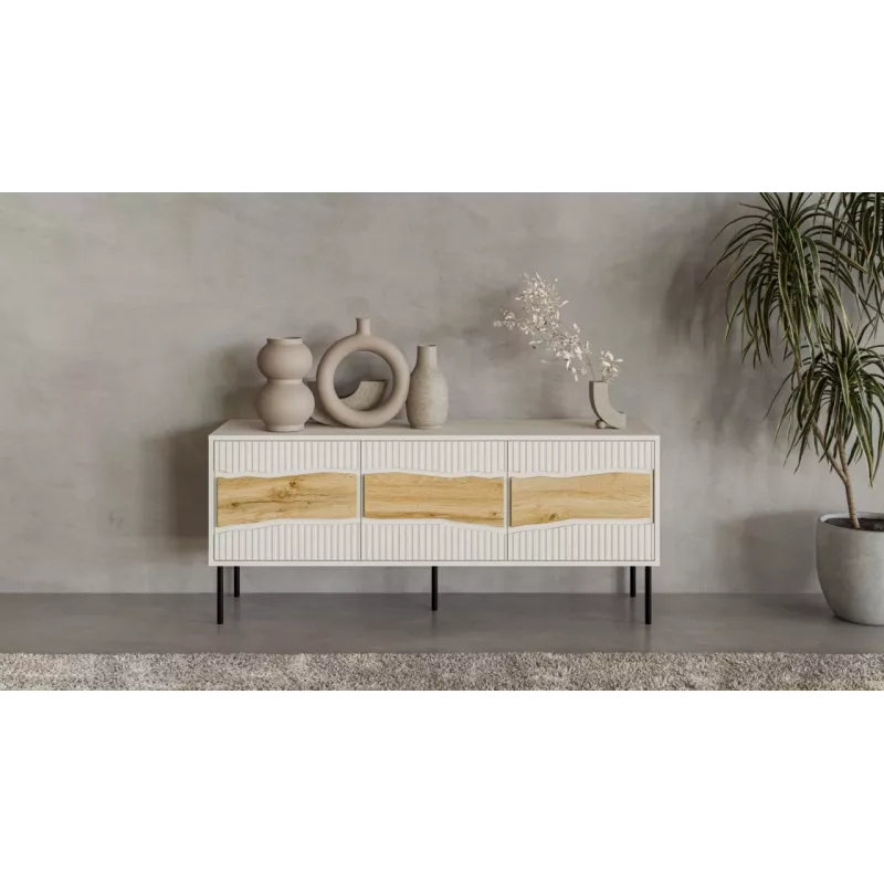 Cama INSERTO 3D TV spintelė 143.5x40x61.5 kašmyro + LED