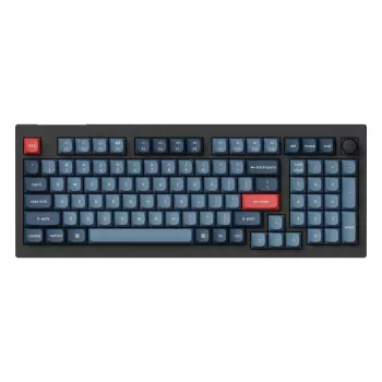 Keychron V5 Max belaidė klaviatūra RF Universal Wireless Bluetooth Juoda Pilka 96% mechaninė