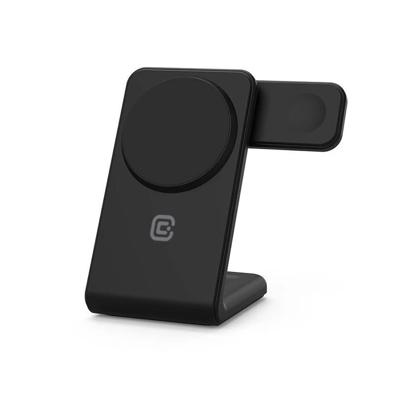 Vidinis įkroviklis Crong CRG-MSPS-BLK išmaniesiems laikrodžiams juodas Lightning USB belaidis