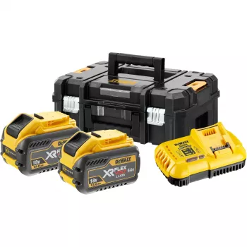 DeWALT DCB118Y2T-QW Įkroviklis ir 2×12 Ah XR FLEXVOLT akumuliatoriai