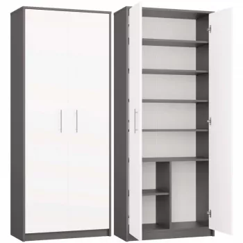 OLIV 2D CLOSED SHELVING UNIT, ANTHRACITE/Balta SET