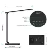 LED stalinė lempa Aukey LT-T10 12W 3000–6500K - reguliuojama spalvų temperatūra, juoda