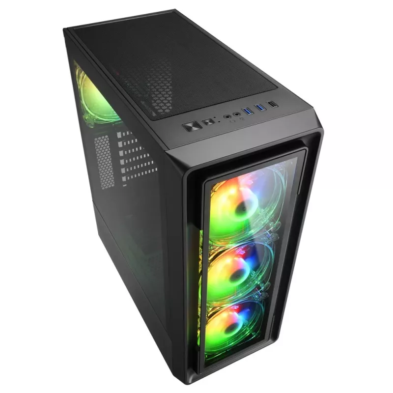 PC korpusas Sharkoon TK4 RGB Midi Tower juodas