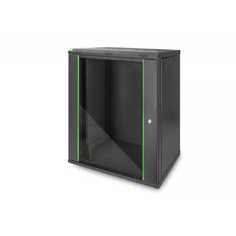 DIGITUS Dynamic Basic DN-19 16-U-EC-SW - tinklo spinta - skirta montavimui ant sienos - RAL 9005 - 16U - 48,3 cm (19 inch)