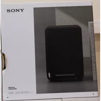 Belaidis žemų dažnių garsiakalbis Sony SA-SW5 300 W, 2 Ω, nešiojamas, juodas – HT-A9 / A7000 sistemoms (pažeista pakuotė)
