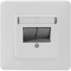 Tinklo lizdas Rutenbeck UM-Cat.6A iso 10G-MD 2 Up rw 2 RJ45 grynai baltas