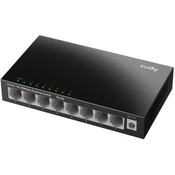 Nevaldomas jungiklis Cudy FS108 8 prievadų Fast Ethernet 10/100 juodas
