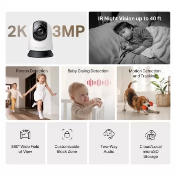 Vidinė apsaugos kamera TP-LINK MC210 Pan/Tilt Wi‑Fi 1080p Naktinis matymas