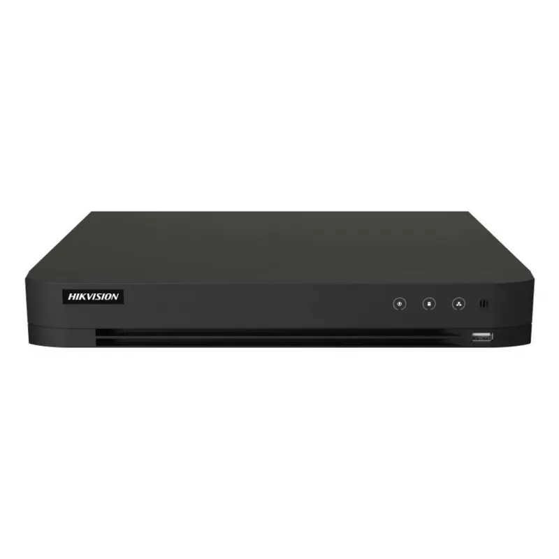 DVR Hikvision Pro Series 8 kanalų 5 MP 1U H.265 AcuSense, 8 įėjimai, Gigabit Ethernet, 12 TB HDD, 12 V, 24 W