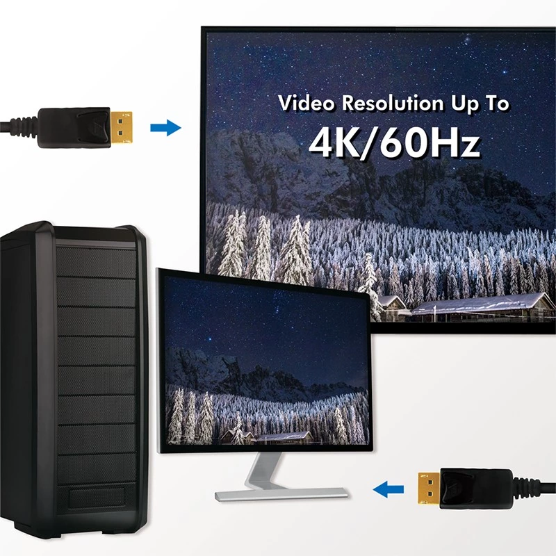 DisplayPort kabelis LogiLink CD0101 2 m Juodas