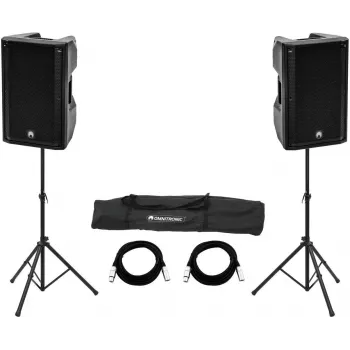 Aktyvių garsiakalbių rinkinys Omnitronic XKB-215A — 2×15 coliai, 2000W didžiausia galia