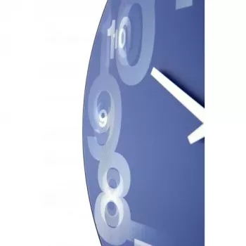 NeXtime klok 3077bl 3D, Ø39,5 cm, sieninis, mėlynas/baltas
