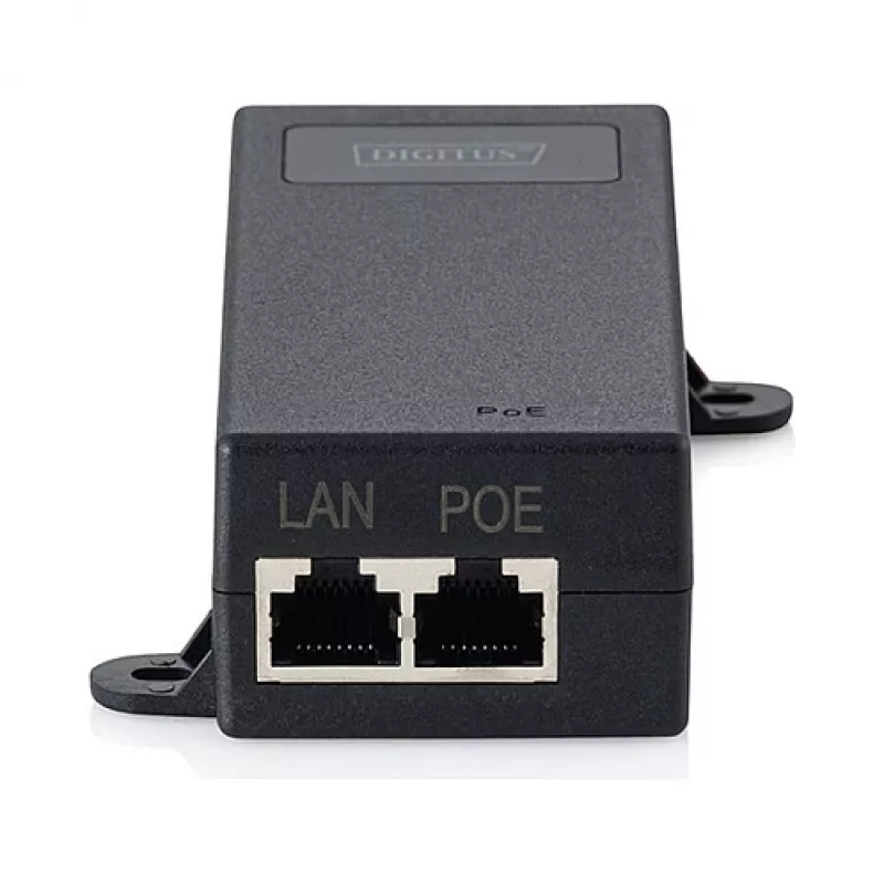 PoE++ įpurškiklis DIGITUS DN-95104-1 — Gigabit Ethernet 802.3bt, 60W, 55V, 100m, juodas