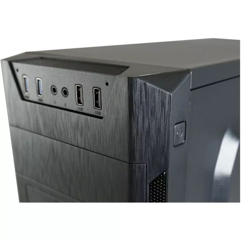 LC Power Classic 7040B - MDT - ATX korpusas - be maitinimo šaltinio - juoda, šlifuotas aliuminis / juoda - USB/Audio