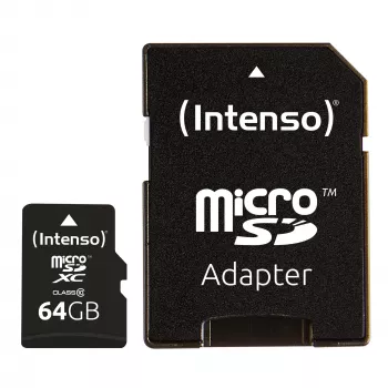 Intenso 64GB MicroSDXC Class 10 atminties kortelė