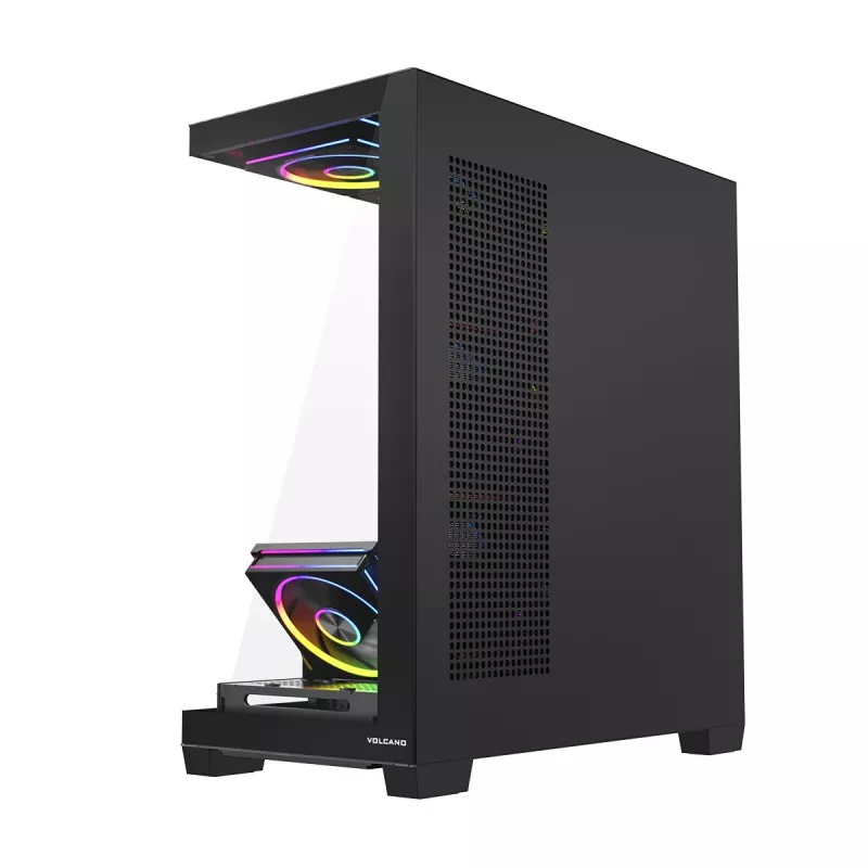 Modecom Volcano Stellar Plus ARGB Midi 8F Juodas korpusas