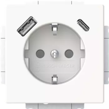 Busch-Jaeger SCHUKO kištukinis lizdas su USB-A+C 20 EUCB2USBAC-884 (2CKA002011A6310)