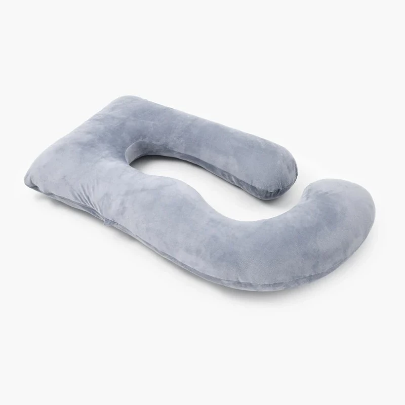 Momcozy PP101 U formos nėščiųjų pagalvė, tamsiai pilkas aksomas