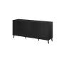 Komoda cama meble Nova 155x40x72 cm Juoda matinė, MDF rėmas 16 mm, durys 18 mm