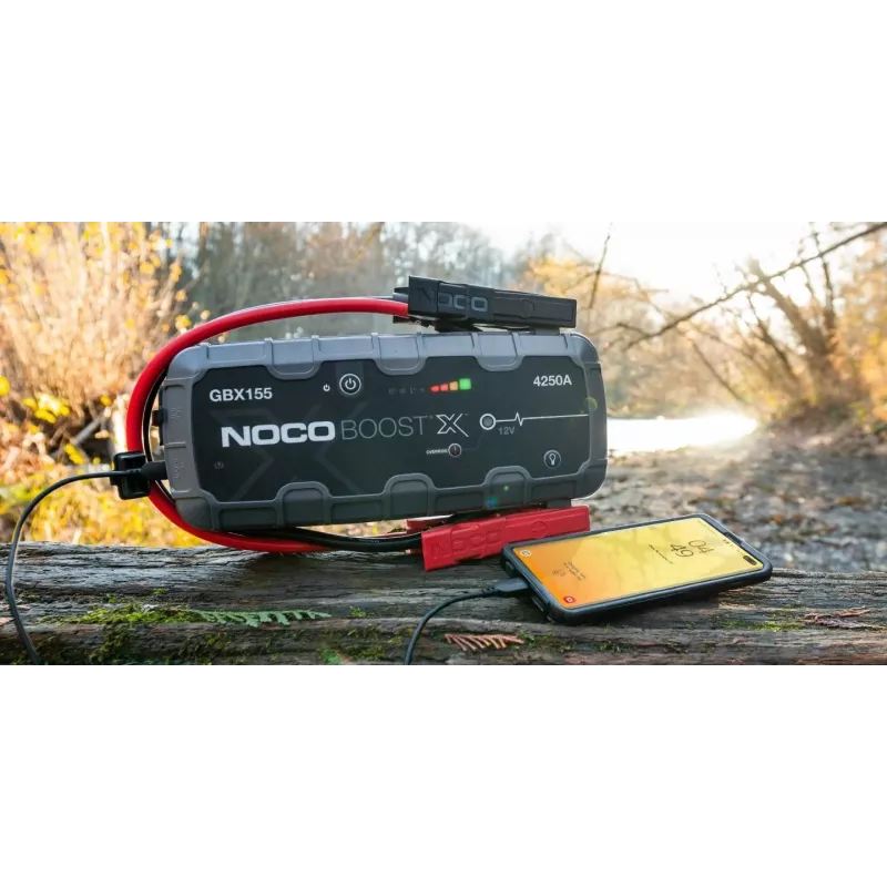 Automobilio užvedimo starteris NOCO GBX155, 4250 A, 99 Wh Li-Ion, 60 W įkrovimas, IP65, įmontuotas 500 lm LED žibintuvėlis